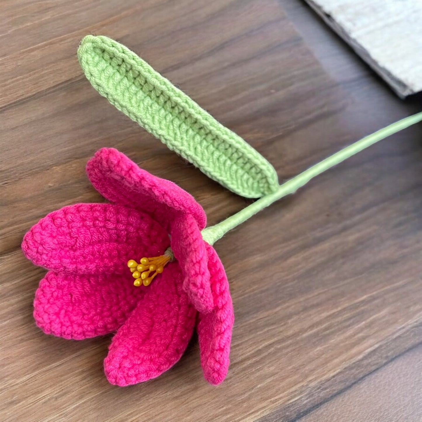 Handmade Crochet Tulip – Simple, Elegant, Everlasting