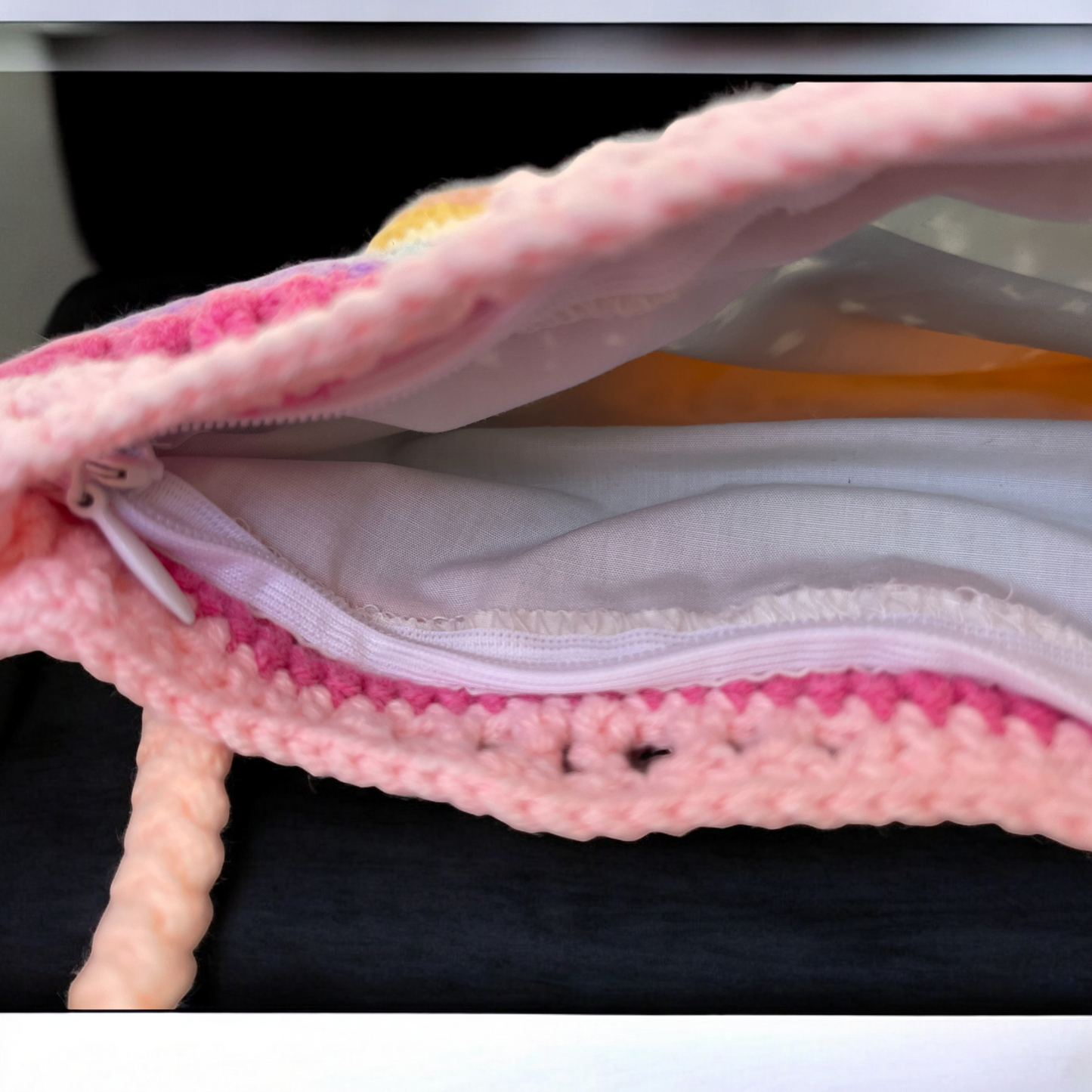 Handmade Crochet Rainbow Wave Bag – Sea Vibe Edition (With or Without Charms)