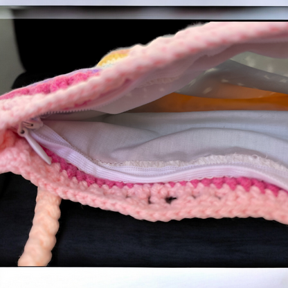 Handmade Crochet Rainbow Wave Bag – Sea Vibe Edition (With or Without Charms)