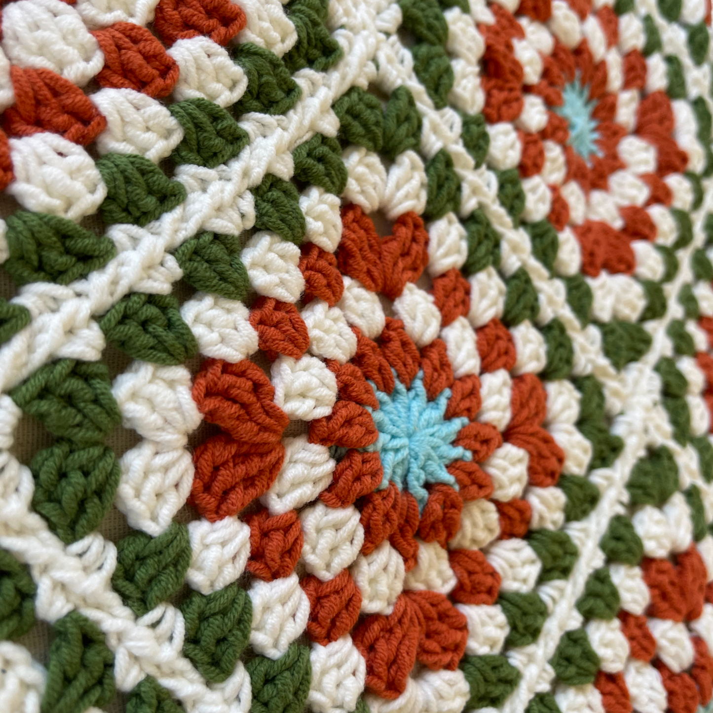 Handmade Crochet Floral Tote Bag | Large Boho Shoulder Bag | Retro Granny Square Design