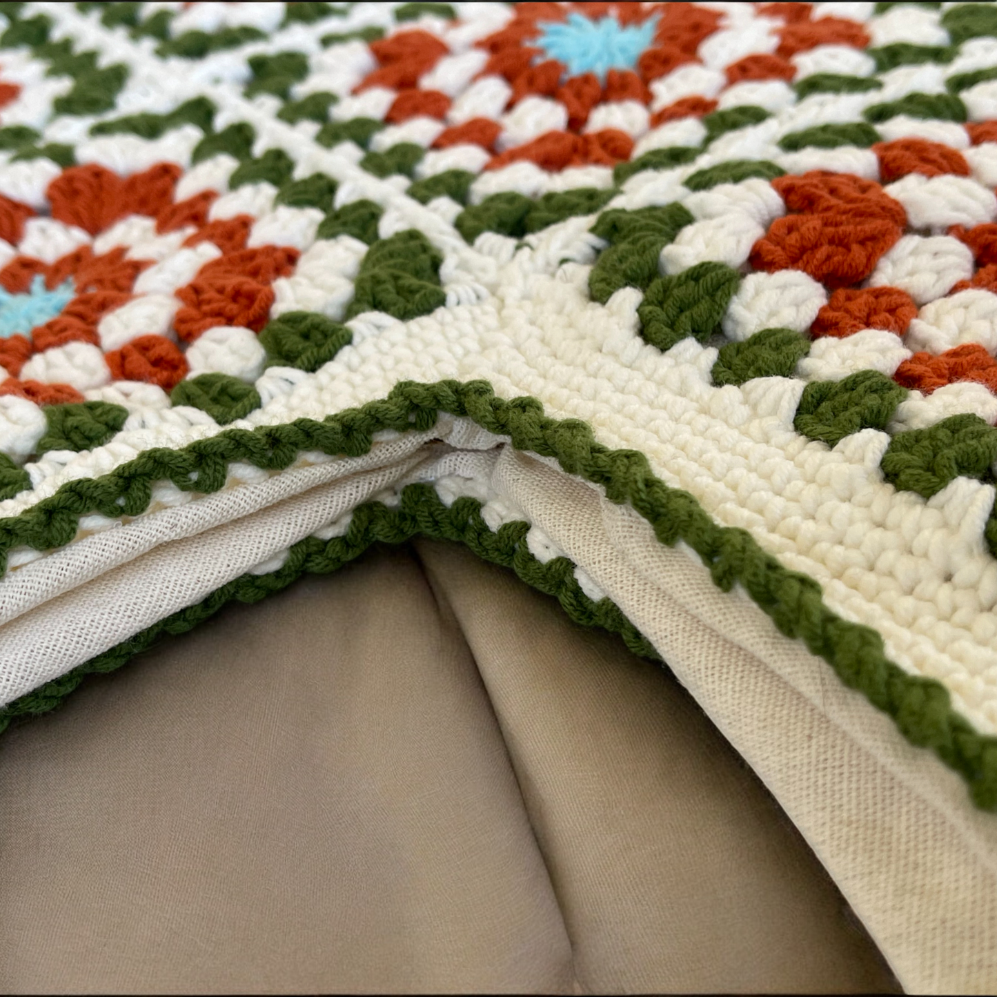 Handmade Crochet Floral Tote Bag | Large Boho Shoulder Bag | Retro Granny Square Design