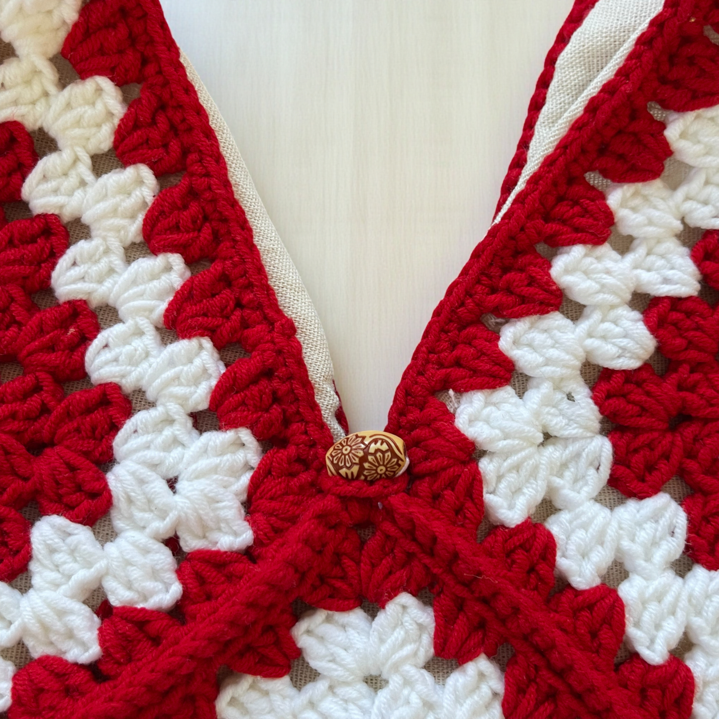 Handmade Crochet Shoulder Bags with Granny Square Details – Lined & Button Closure