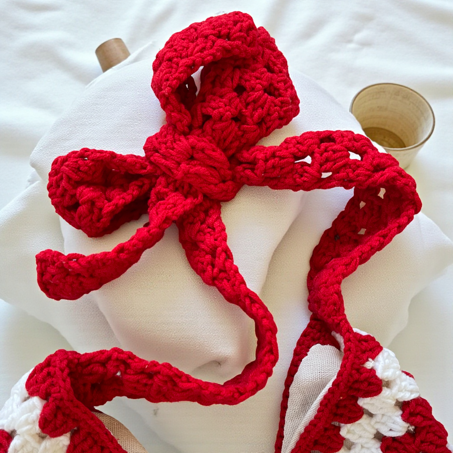 Handmade Crochet Shoulder Bags with Granny Square Details – Lined & Button Closure