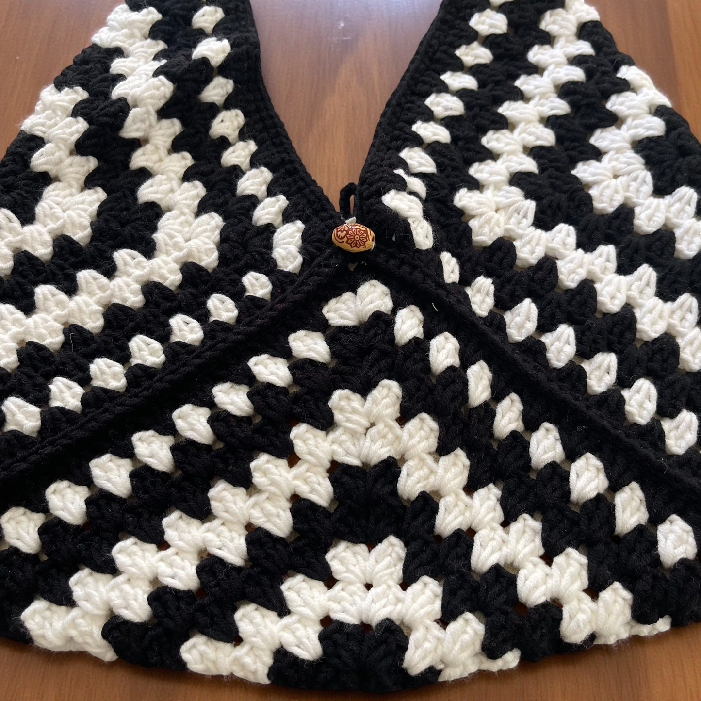 Handmade Crochet Shoulder Bags with Granny Square Details – Lined & Button Closure