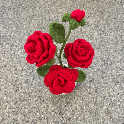 Mini Crochet Rose Pots – Tiny blooms, endless charm