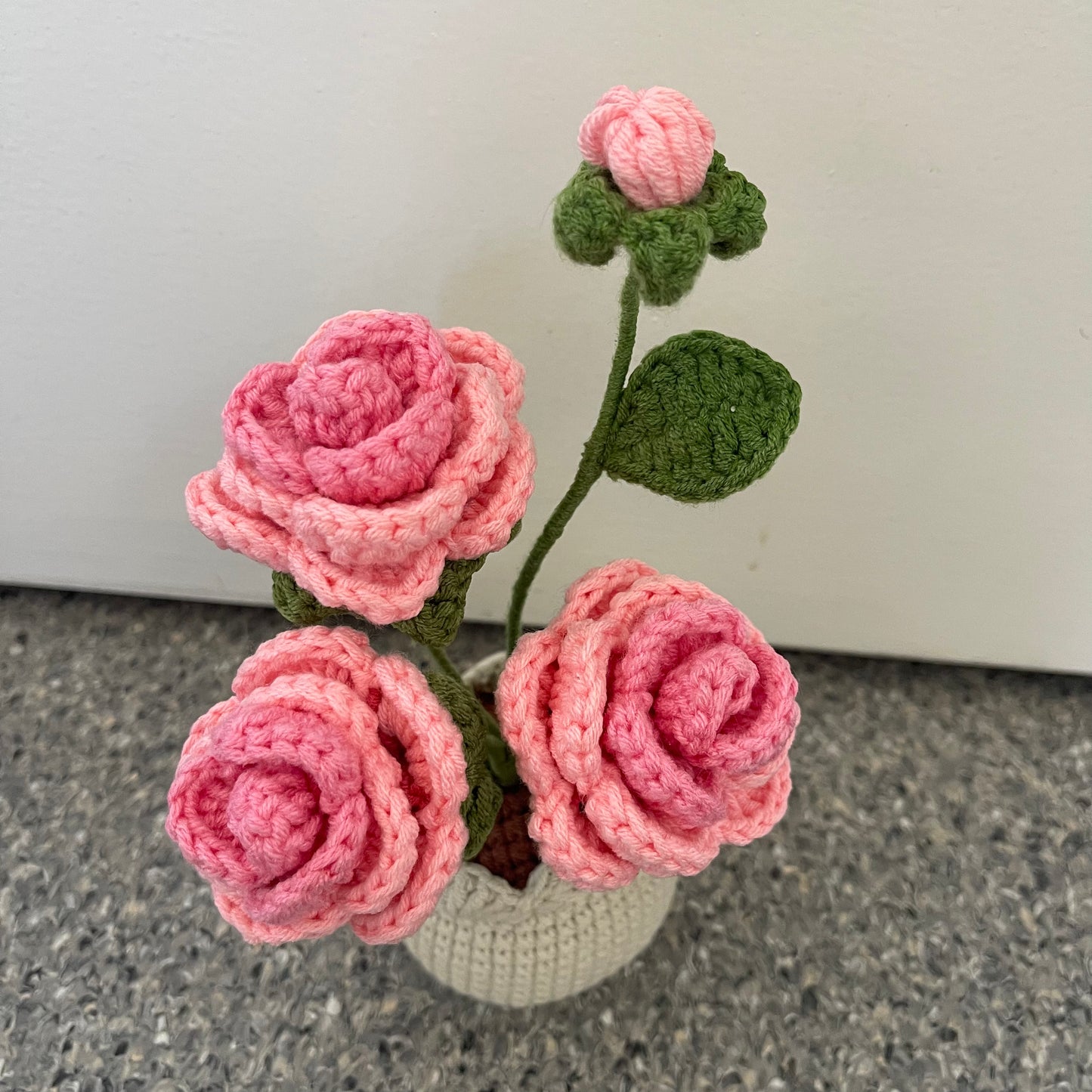 Mini Crochet Rose Pots – Tiny blooms, endless charm