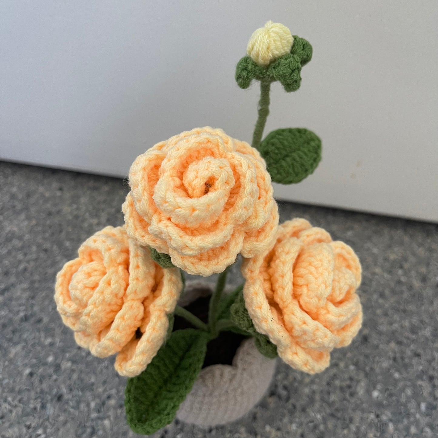 Mini Crochet Rose Pots – Tiny blooms, endless charm