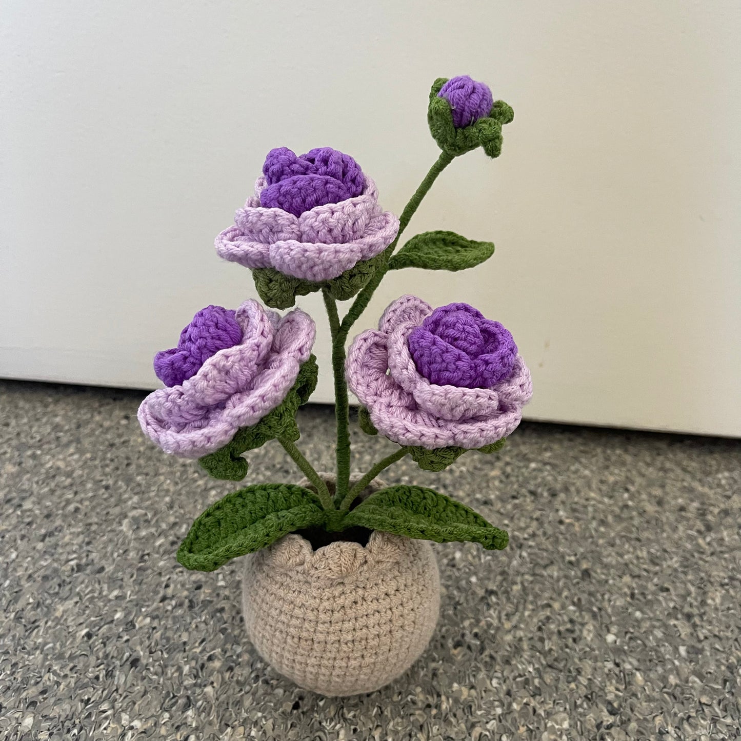 Mini Crochet Rose Pots – Tiny blooms, endless charm
