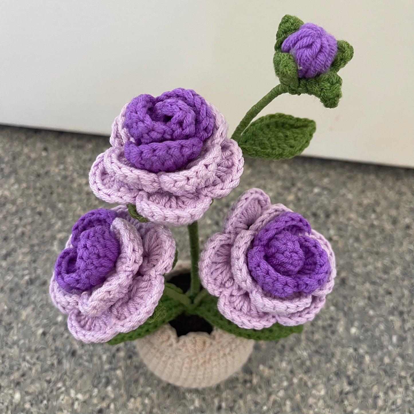 Mini Crochet Rose Pots – Tiny blooms, endless charm
