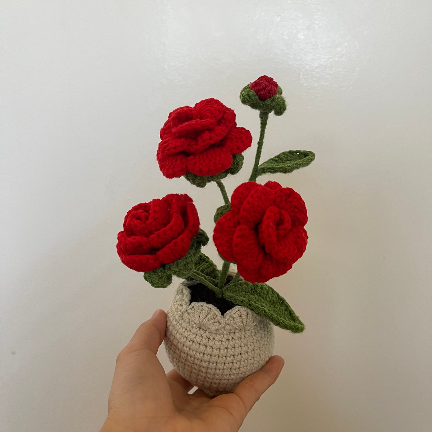 Mini Crochet Rose Pots – Tiny blooms, endless charm